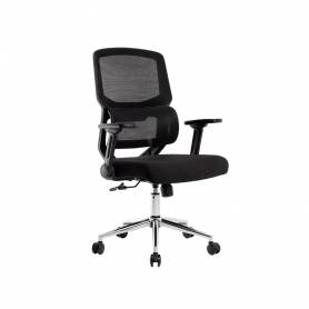 Silla q-connect oficina lucca malla base metalica alt max 1090 anc 700 prof 650 ruedas premium color negro