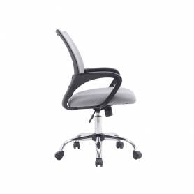 Silla q-connect oficina siena malla base metalica alt max 1000 anc 560 prof 570 ruedas premium color blanco gris