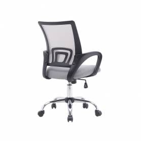 Silla q-connect oficina siena malla base metalica alt max 1000 anc 560 prof 570 ruedas premium color blanco gris