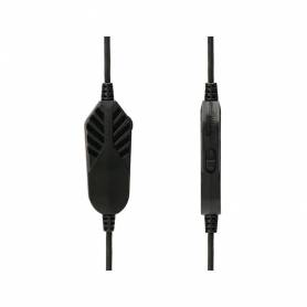 Auricular q-connect gaming con microfono ajustable e iluminacion led color negro