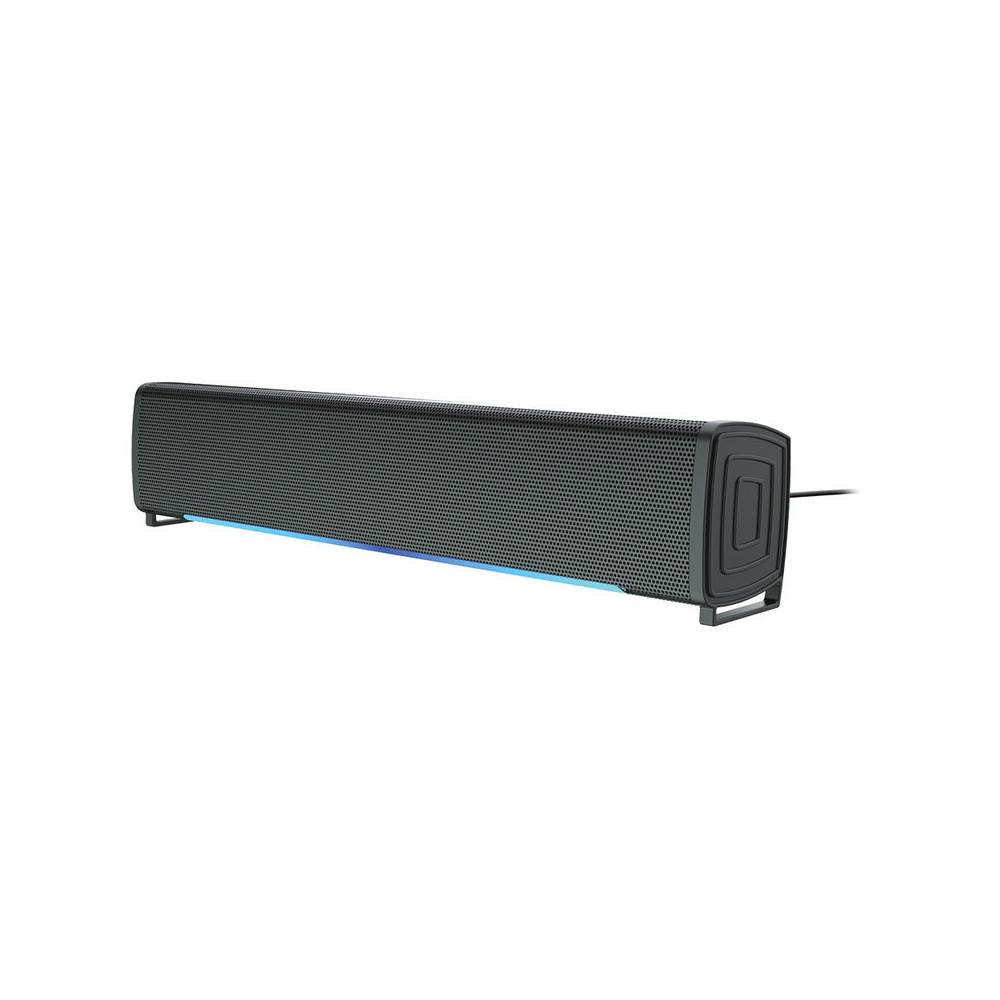 Barra de sonido q-connect para pc con iluminación led color negro