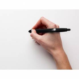 Boligrafo liderpapel gummy touch retractil 1,0 mm tinta negra