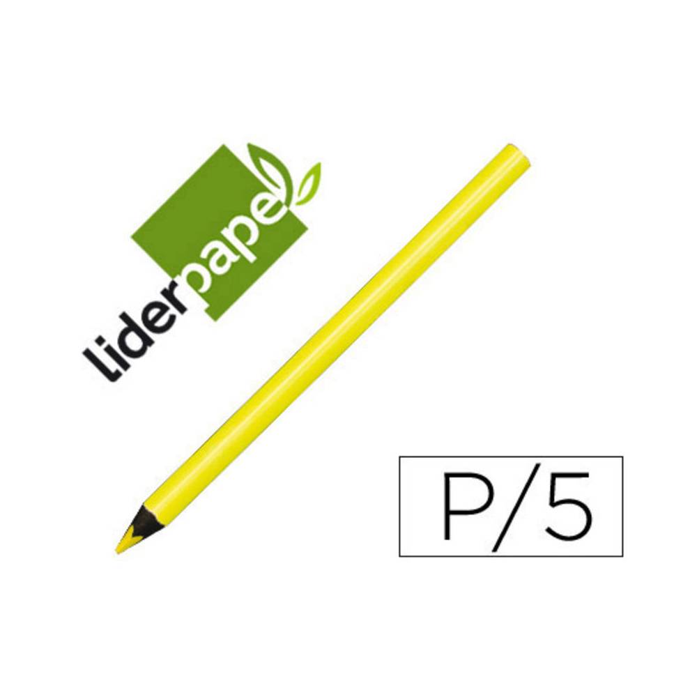 Lapices fluorescente liderpapel jumbo neon amarillo