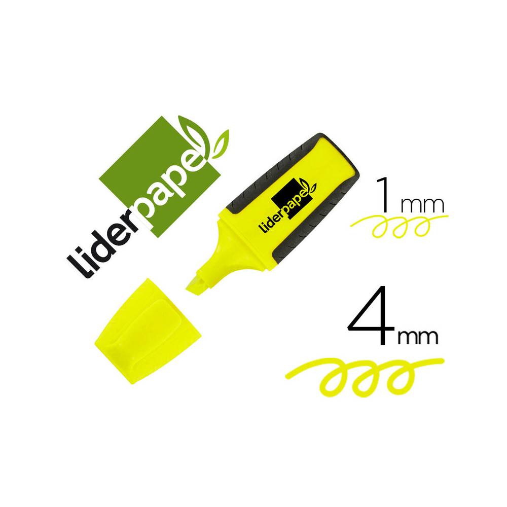 Rotulador liderpapel mini fluorescente amarillo