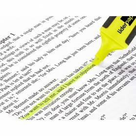 Rotulador liderpapel mini fluorescente amarillo