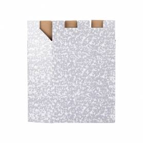 Caja archivador liderpapel classic red cuarto apaisado gris