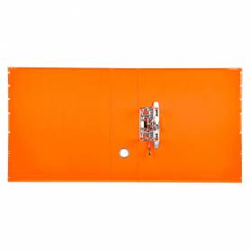 Archivador de palanca liderpap el a4 filing system forrado sin rado lomo 80mm naranja con caja y compresor metalico