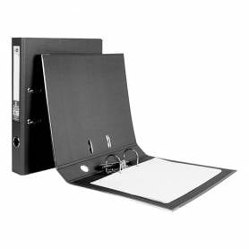 Archivador de palanca liderpapel folio documenta forrado pvc con rado lomo 52 mm negro compresor metalico