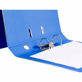 Archivador de palanca liderpapel folio documenta forrado pvc con rado lomo 52 mm azul compresor metalico