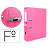 Archivador de palanca liderpapel folio documenta forrado pvc con rado lomo 75 mm rosa compresor metalico - AY27