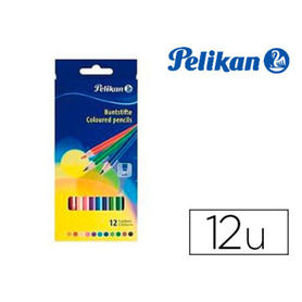 Lapices de colores pelikan hexagonales 12 colores caja de carton