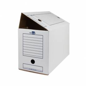 Caja archivo definitivo liderpapel ecouse carton 100% reciclado folio doble ancho 367x251x200mm 325g/m2