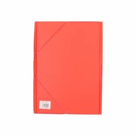 Carpeta liderpapel gomas plastico folio solapas color rojo