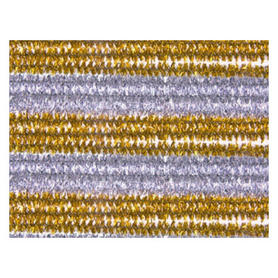 Varillas de chenilles oro-plata 50 cm x 0,6 mm blister de 14 unidades