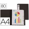 Carpeta liderpapel personaliza 31765 80 fundas polipropileno din a4 negra lomo personalizable - CJ53