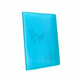 Carpeta liderpapel escaparate 47052 40 fundas polipropileno din a4 azul translucido