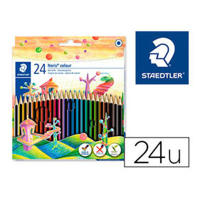 Lapices de colores staedtler wopex ecologico 24 colores en caja de carton