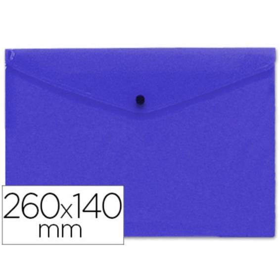 Carpeta liderpapel dossier broche polipropileno tamaño sobre americano 260x140 mm azul translucido