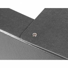 Carpeta proyectos liderpapel folio lomo 90mm carton gofrado gris