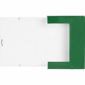 Carpeta proyectos liderpapel folio lomo 90mm carton gofrado verde