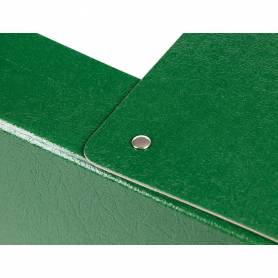 Carpeta proyectos liderpapel folio lomo 90mm carton gofrado verde