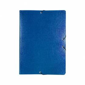 Carpeta proyectos liderpapel folio lomo 90mm carton gofrado azul