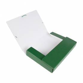 Carpeta proyectos liderpapel folio lomo 50mm carton gofrado verde