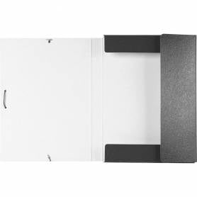 Carpeta proyectos liderpapel folio lomo 30mm carton gofrado gris