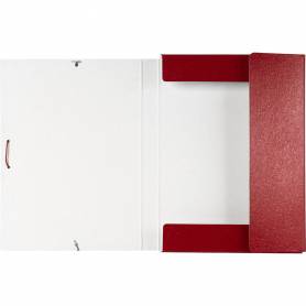 Carpeta proyectos liderpapel folio lomo 30mm carton gofrado roja