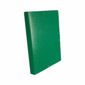 Carpeta proyectos liderpapel folio lomo 30mm carton gofrado verde