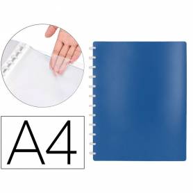 Carpeta liderpapel din a4 con 20 fundas intercambiables color azul