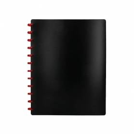 Carpeta liderpapel din a4 con 20 fundas intercambiables color negro