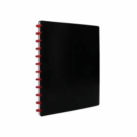 Carpeta liderpapel din a4 con 20 fundas intercambiables color negro