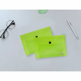 Carpeta liderpapel dossier broche 44223 polipropileno din a7 verde translucido