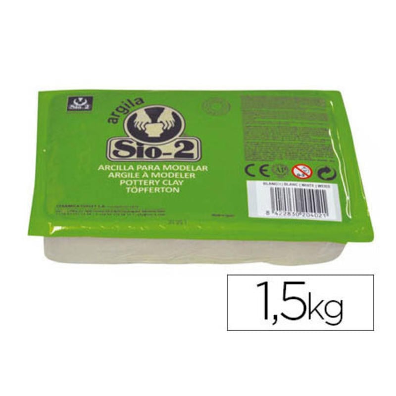 Arcilla sio-2 blanca paquete de 1.5 kg