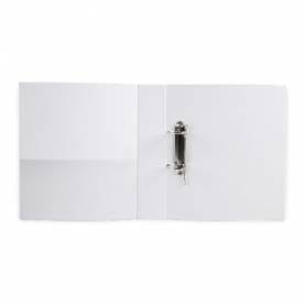 Carpeta canguro 2 anillas mixtas 55mm liderpapel a4 plastico blanca