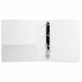 Carpeta canguro 4 anillas mixtas 40mm liderpapel a4 plastico blanca