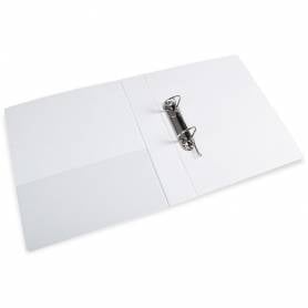 Carpeta canguro 2 anillas mixtas 40mm liderpapel a4 plastico blanca