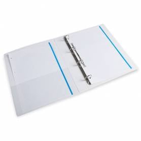 Carpeta canguro 4 anillas mixtas 25mm liderpapel a4 plastico blanca