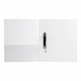 Carpeta canguro 2 anillas mixtas 16mm liderpapel a4 plastico blanca