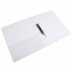 Carpeta canguro 2 anillas mixtas 16mm liderpapel a4 plastico blanca