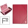 Carpeta liderpapel gomas folio solapas plastico burdeos - CG44