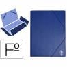 Carpeta liderpapel gomas folio solapas plastico azul - CG43