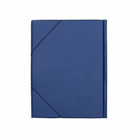 Carpeta liderpapel gomas folio solapas plastico azul