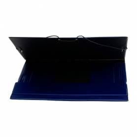 Carpeta liderpapel gomas folio solapas plastico azul