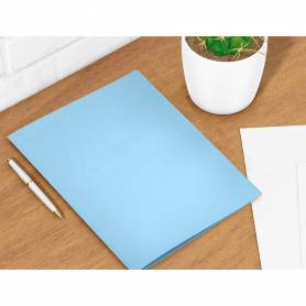 Subcarpeta liderpapel folio celeste intenso 180g/m2