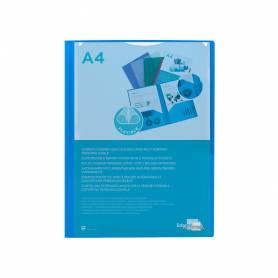 Carpeta liderpapel dossier dos bolsas canguro 45682 polipropileno din a4 azul