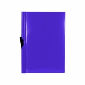 Carpeta liderpapel dossier pinza lateral 45322 polipropileno din a4 azul 60 hojas pinza deslizante