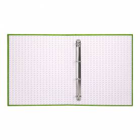 Carpeta de 4 anillas 25mm mixtas liderpapel folio cartonforrado paper coat verde frosty