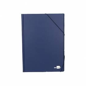 Carpeta liderpapel gomas folio sencilla pvc azul